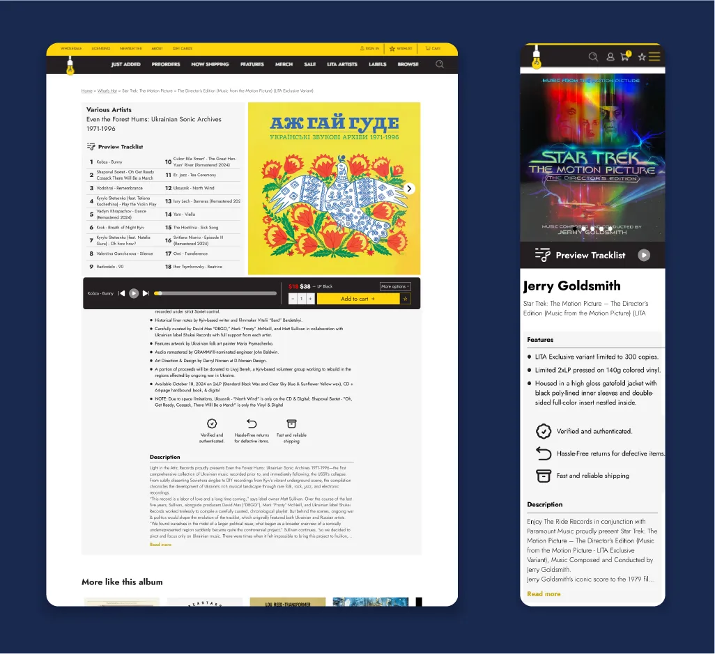 Light in the Attic - UX/UI